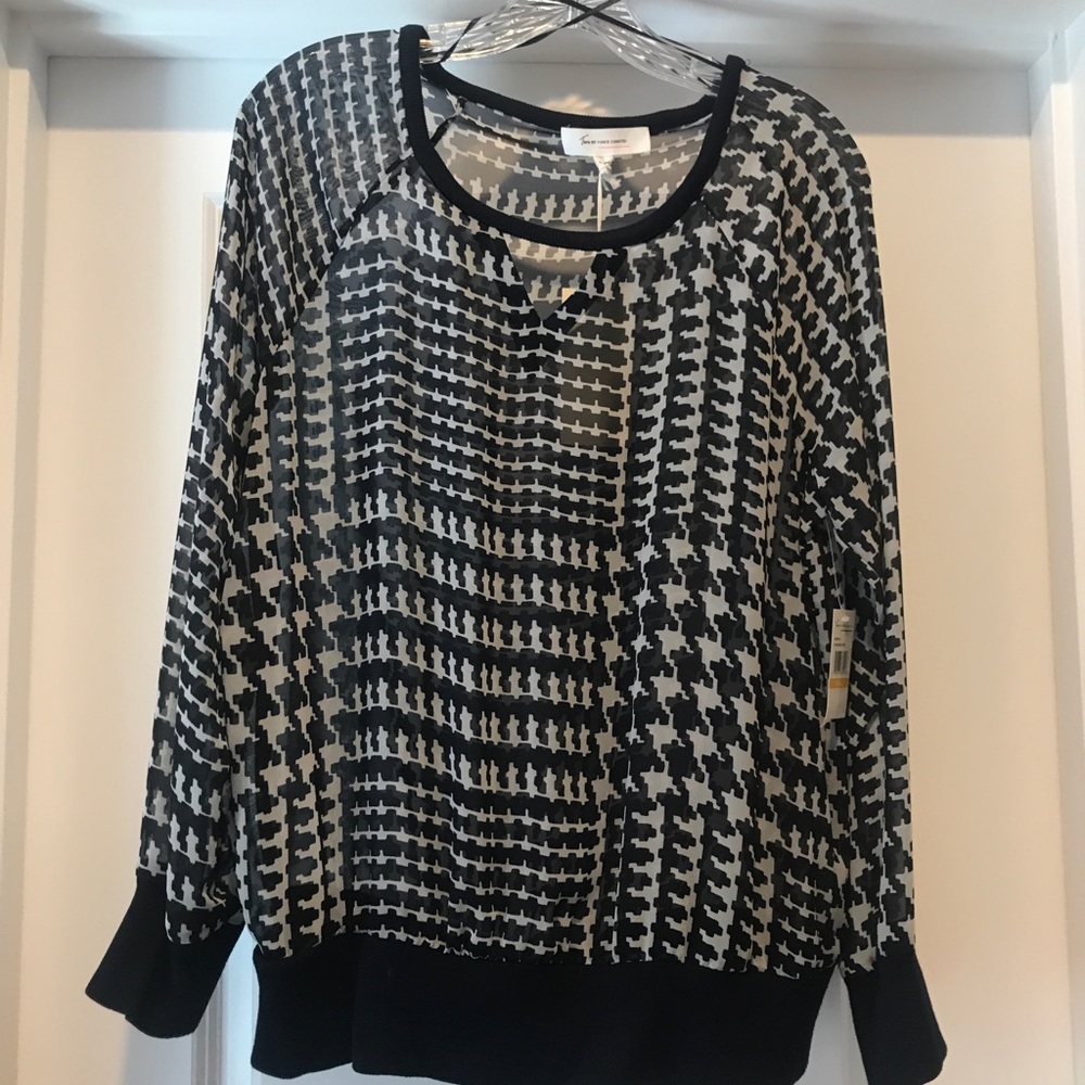 Two by Vince Camuto Sheer Blouse
